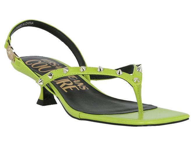 Versace Jeans Couture Sandali con tacco gattino con borchie - vista 2