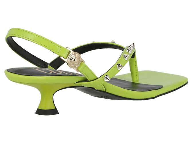 Versace Jeans Couture Sandali con tacco gattino con borchie - vista 3
