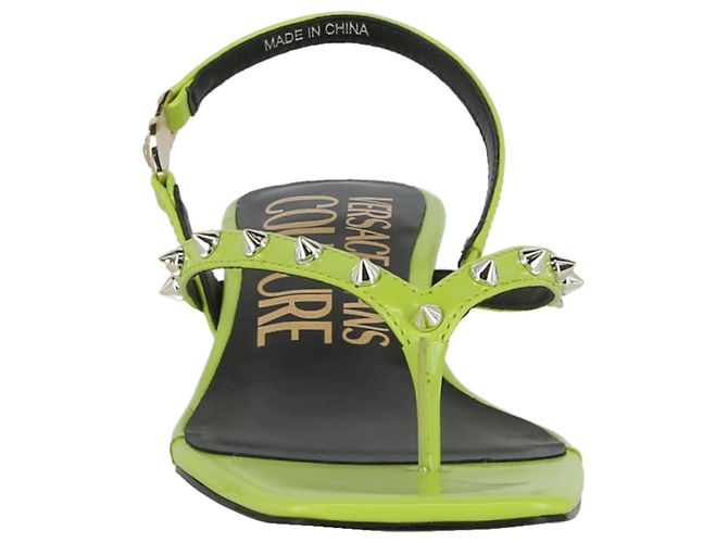 Versace Jeans Couture Sandali con tacco gattino con borchie - vista 4