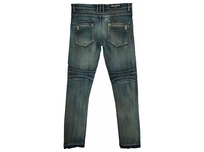 Jeans Balmain in denim blu vintage - vista 2