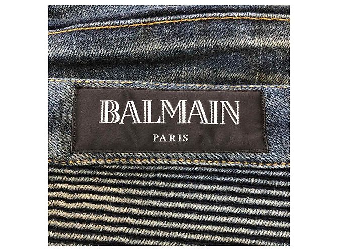 Jeans Balmain in denim blu vintage - vista 3
