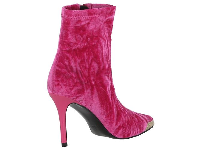 Versace Jeans Couture Botines de terciopelo aplastado de Versace Jeans - vista 3
