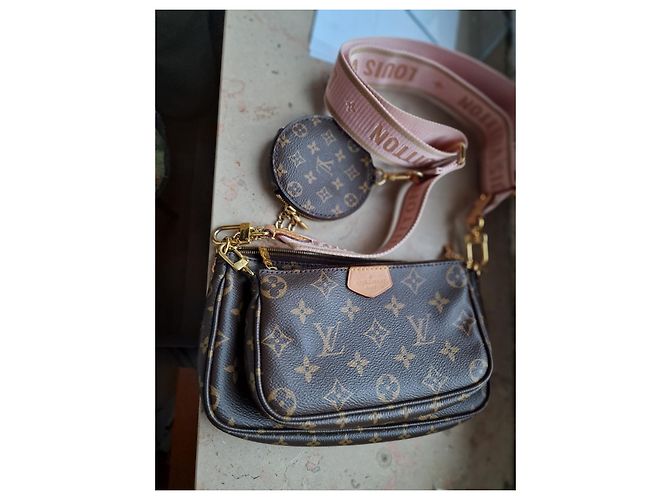 Louis Vuitton Multipochette Handtasche Braun Leder - Ansicht 2
