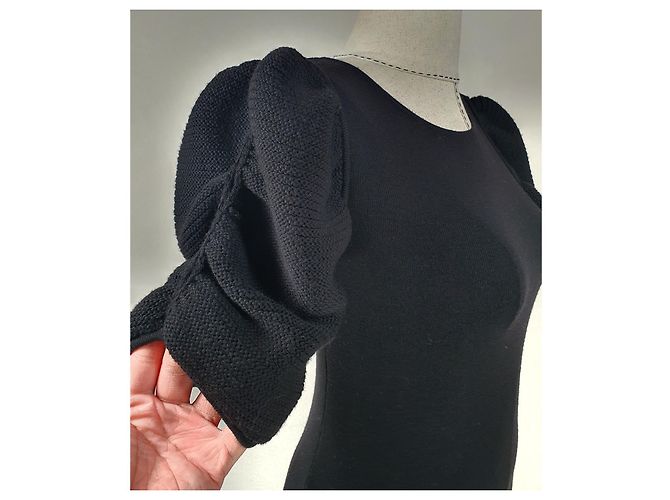 Fendi Kleid aus Merinowolle Schwarz - Ansicht 3