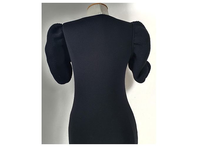 Fendi Kleid aus Merinowolle Schwarz - Ansicht 5