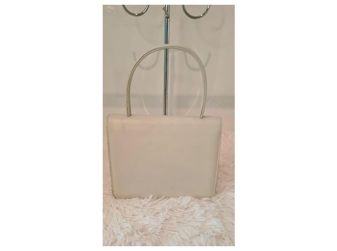 Borsa a mano Christian Dior in pelle crema Crudo - vista 2