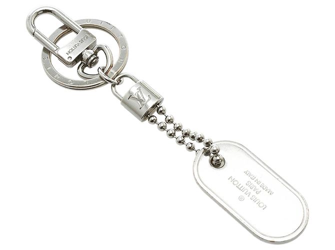 Louis Vuitton Silver Monogram ID Tab Taschenanhänger und Schlüsselhalter Silber - Ansicht 2