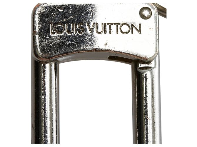 Louis Vuitton Silver Monogram ID Tab Taschenanhänger und Schlüsselhalter Silber - Ansicht 4