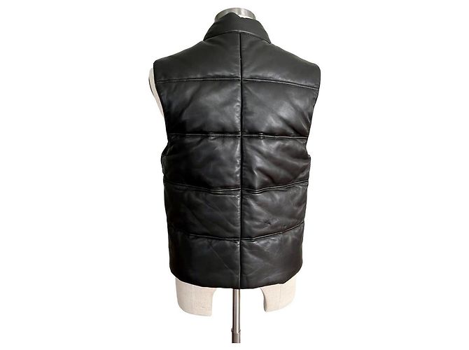 Gilet imbottito Loewe in nappa nera - vista 2