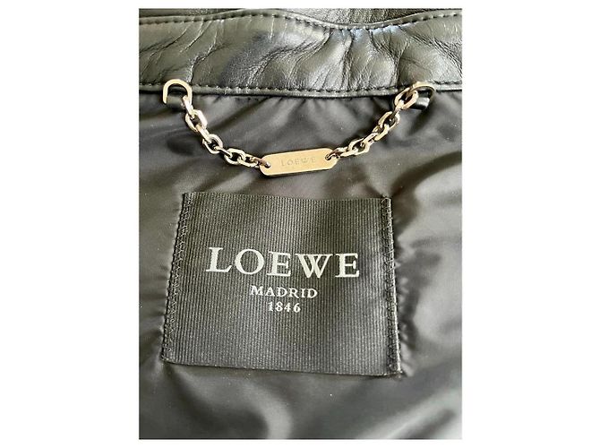 Gilet imbottito Loewe in nappa nera - vista 3