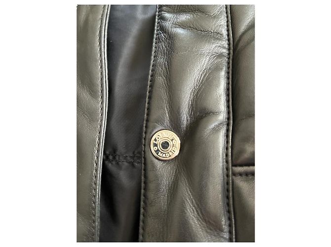 Gilet imbottito Loewe in nappa nera - vista 9