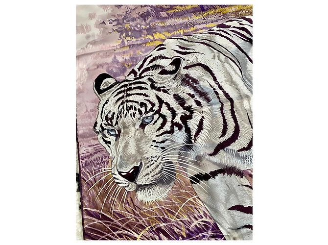 Hermès Bufanda cuadrada HERMES ''Bengal upperr'' ( raro ) Púrpura - vista 2