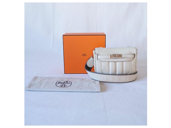 Hermès Berline Umhängetasche Beige - Ansicht 12