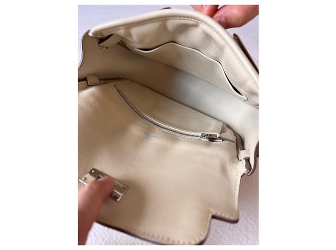 Hermès Berline Umhängetasche Beige - Ansicht 2