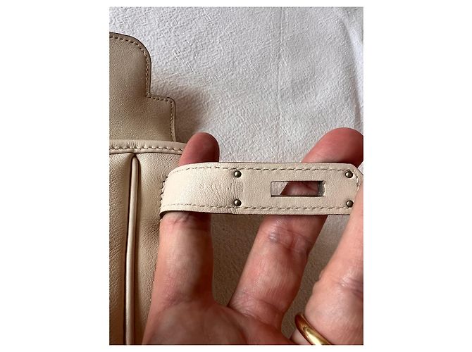Hermès Berline Umhängetasche Beige - Ansicht 3