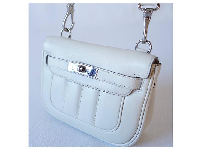 Hermès Berline Umhängetasche Beige - Ansicht 5
