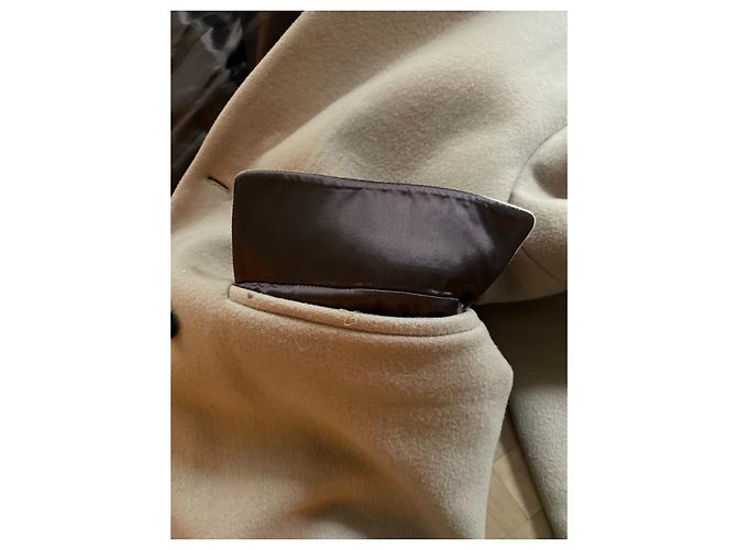 Loewe Beige wool coat with shearling - view 10