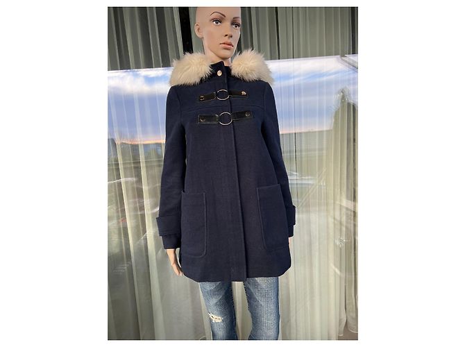 Abrigo azul Topshop con capucha - vista 3