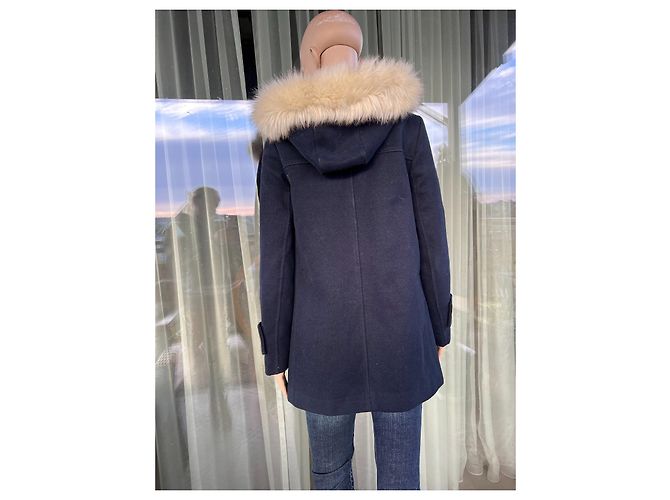 Abrigo azul Topshop con capucha - vista 4