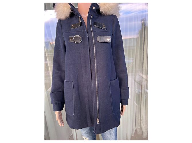 Abrigo azul Topshop con capucha - vista 5