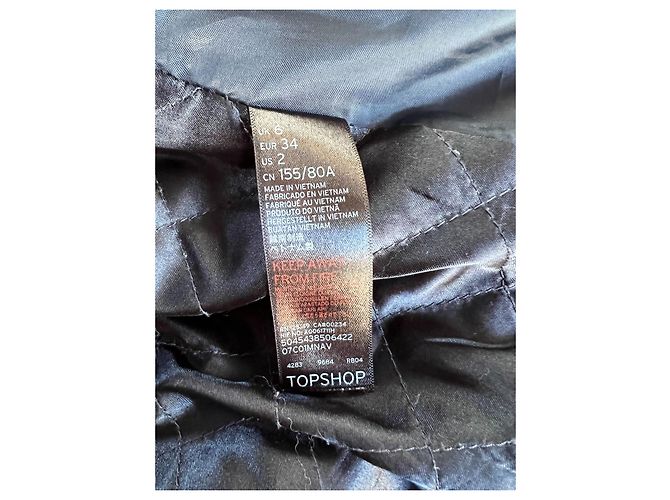 Abrigo azul Topshop con capucha - vista 8