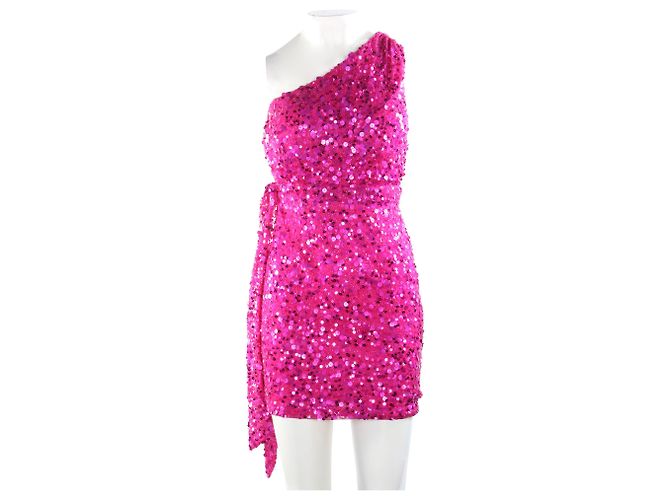 Aidan Mattox Paillettenkleid mit einer Schulter Pink - Ansicht 2