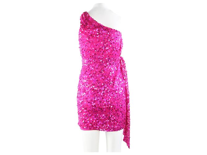 Aidan Mattox Paillettenkleid mit einer Schulter Pink - Ansicht 3