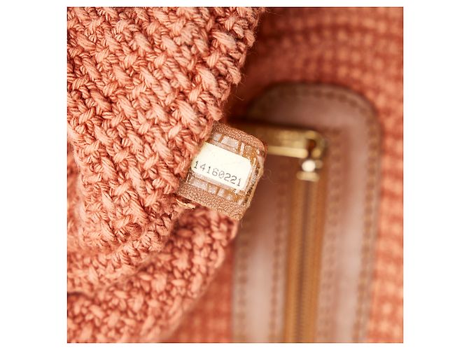 Chanel Brown Mademoiselle Lock Strohtasche Braun Beige - Ansicht 7