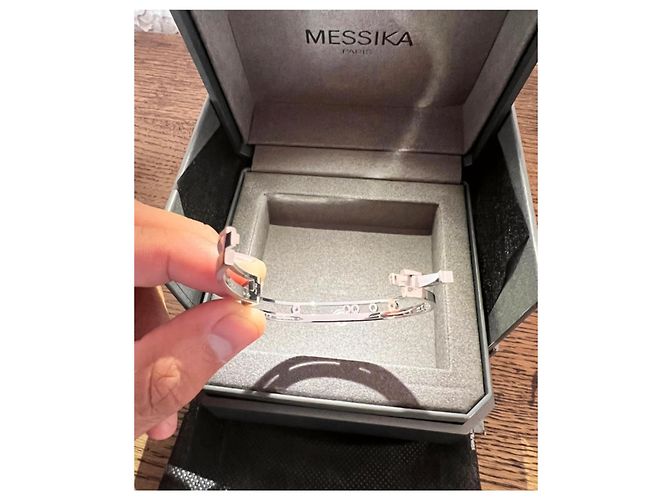 Move Romane Bracciale Messika da donna in oro bianco con diamanti Nuovo Silver hardware - vista 7