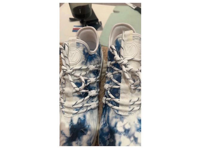 Esaurito Sneakers louis vuitton fastlane denim monogram nuova taglia 40,5 / 41 Neuve Bianco - vista 4