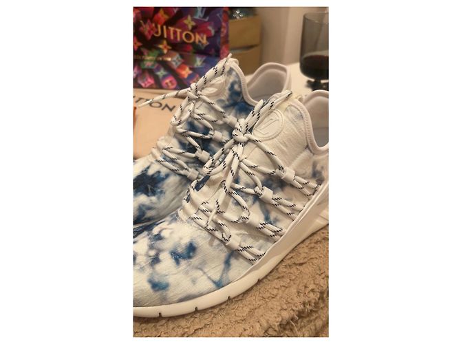 Esaurito Sneakers louis vuitton fastlane denim monogram nuova taglia 40,5 / 41 Neuve Bianco - vista 7