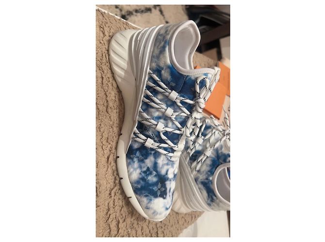 Esaurito Sneakers louis vuitton fastlane denim monogram nuova taglia 40,5 / 41 Neuve Bianco - vista 8