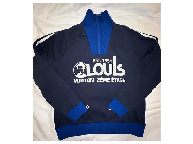 Louis vuitton multizip sweatshirt printed plain blue size xs Navy blue - view 2