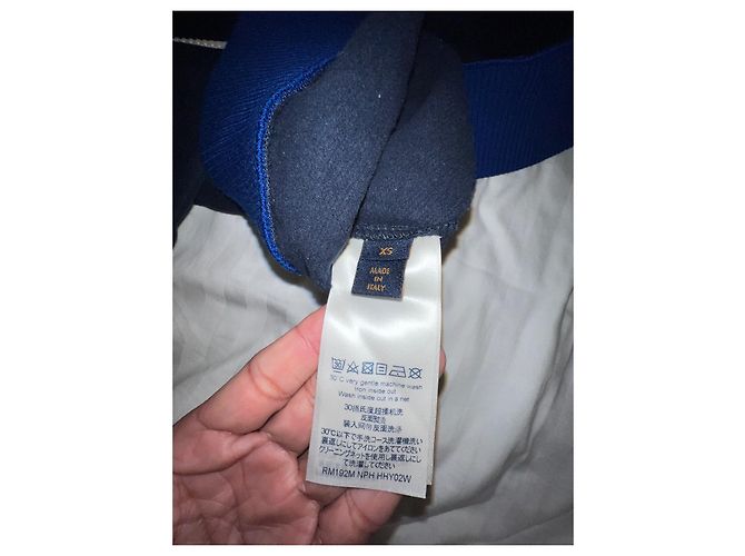 Louis vuitton multizip sweatshirt printed plain blue size xs Navy blue - view 8
