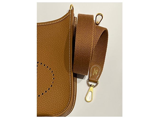 Evelyne Hermès Handtaschen Braun Gelb Gold hardware - Ansicht 5