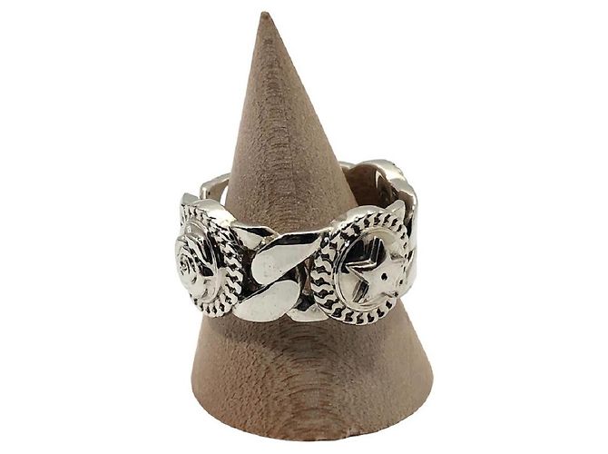 Christian Dior Etoile CD Chain Link Ring Star & Rose Ring Uomo - vista 3
