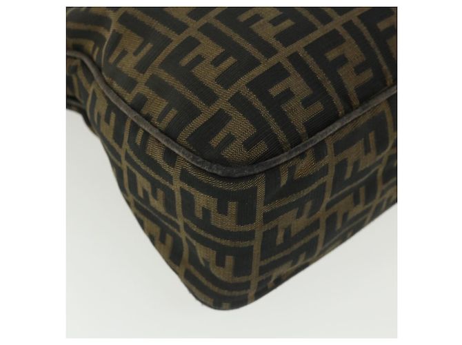 FENDI Zucca Borsa a tracolla in tela Marrone Nero Auth yk5431B - vista 15
