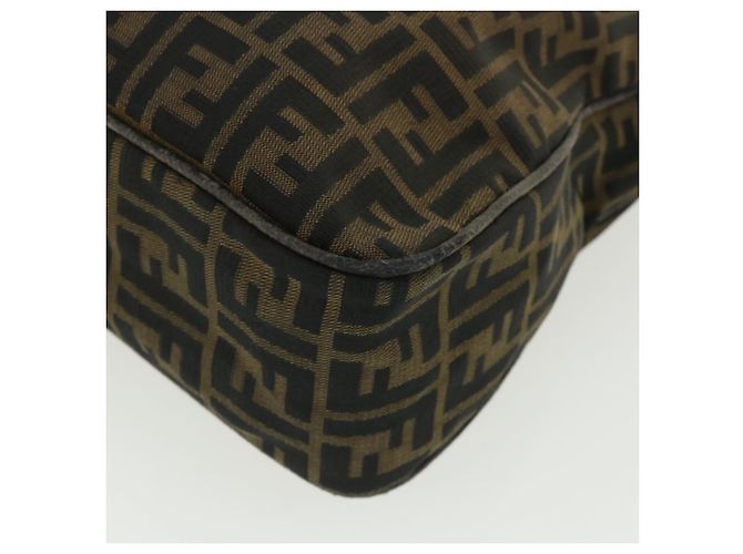 FENDI Zucca Borsa a tracolla in tela Marrone Nero Auth yk5431B - vista 16