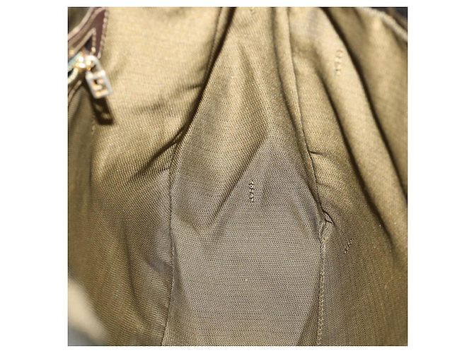 FENDI Zucca Borsa a tracolla in tela Marrone Nero Auth yk5431B - vista 22