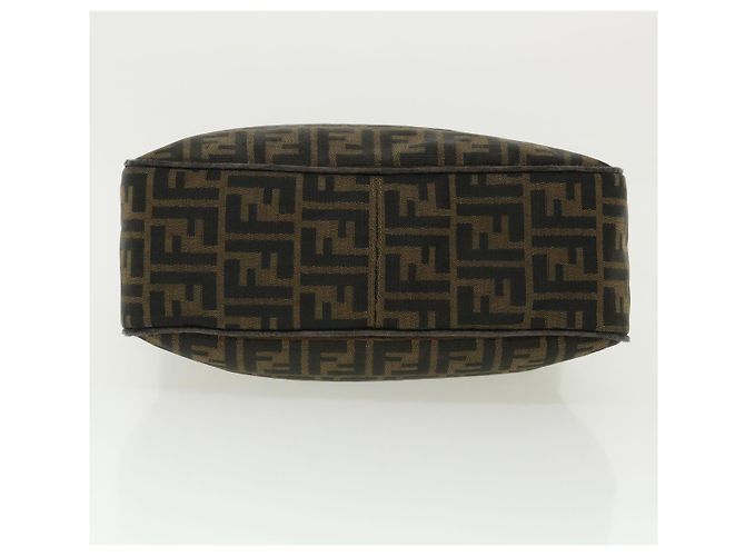 FENDI Zucca Borsa a tracolla in tela Marrone Nero Auth yk5431B - vista 5