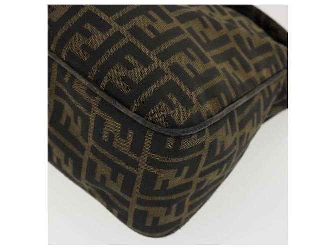 FENDI Zucca Borsa a tracolla in tela Marrone Nero Auth yk5431B - vista 9