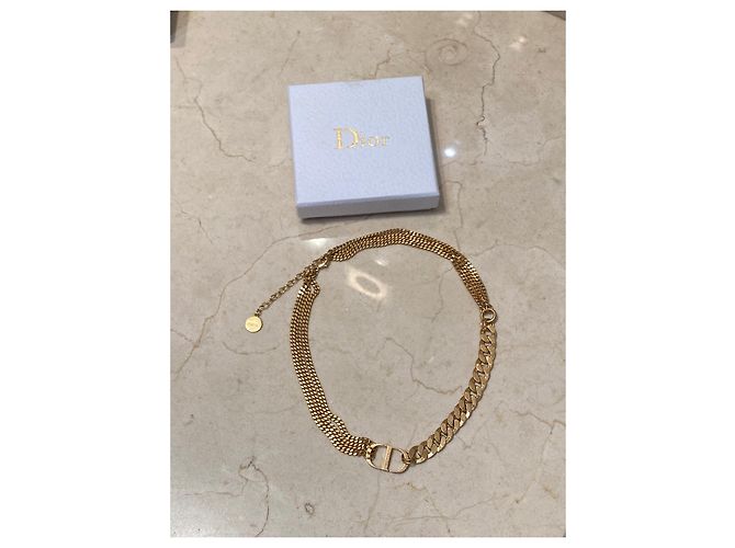 Collana girocollo con catena CD Christian Dior Gold hardware - vista 10