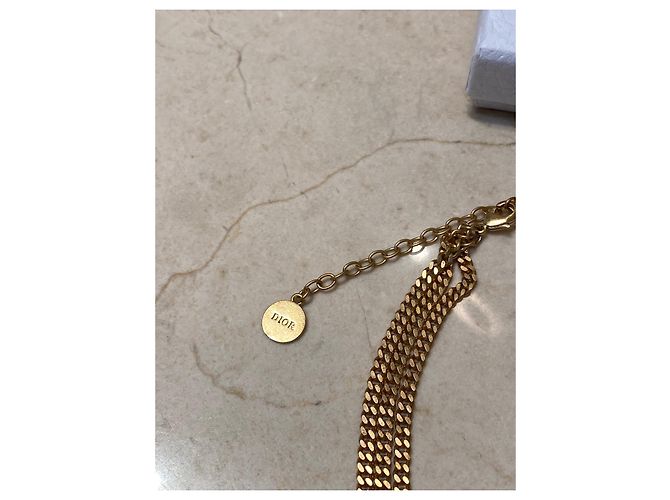 Collana girocollo con catena CD Christian Dior Gold hardware - vista 4