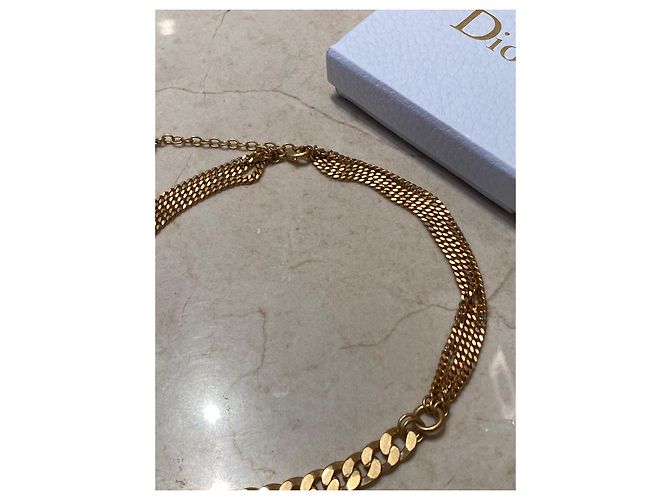 Collana girocollo con catena CD Christian Dior Gold hardware - vista 6