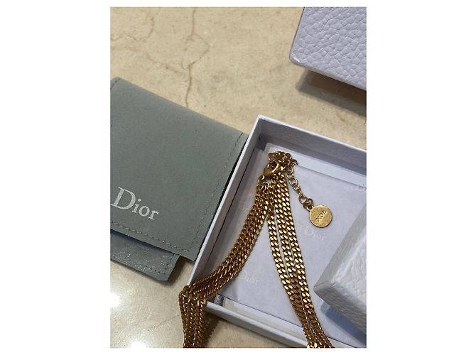 Collana girocollo con catena CD Christian Dior Gold hardware - vista 7