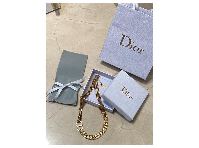 Collana girocollo con catena CD Christian Dior Gold hardware - vista 8