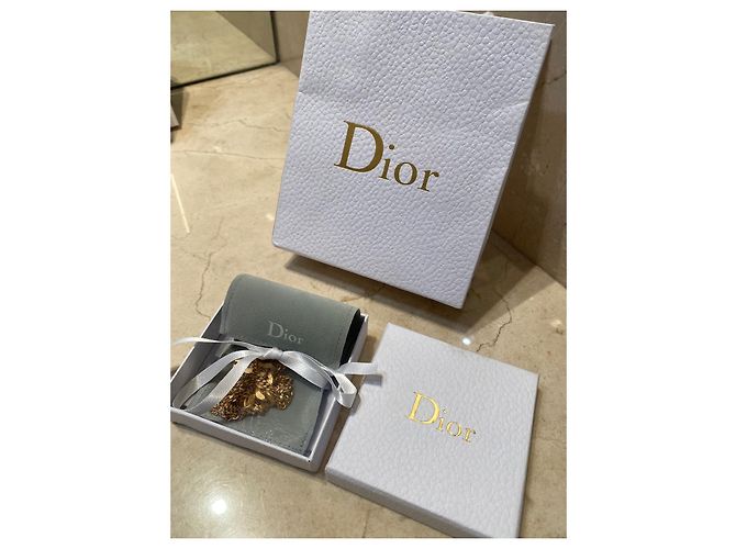 Collana girocollo con catena CD Christian Dior Gold hardware - vista 9