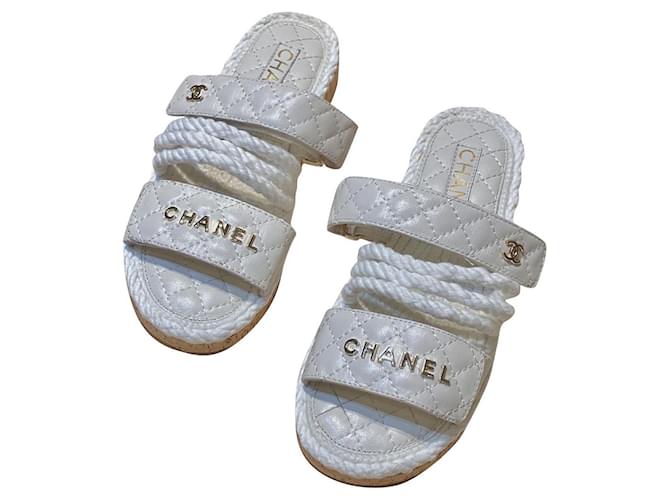 DAD SANDAL IN WHITE CALFSKIN MULE