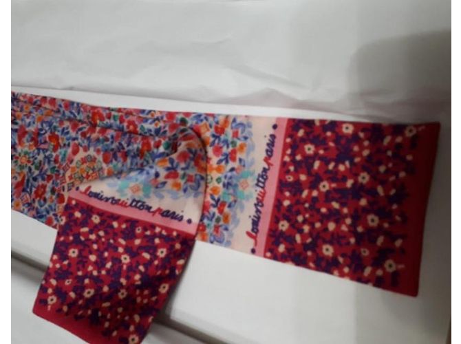 Sciarpa Louis Vuitton Catiana in seta multicolore - vista 2