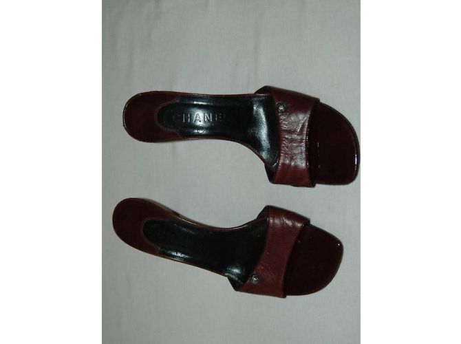 Chanel Maultiere Bordeaux - Ansicht 2
